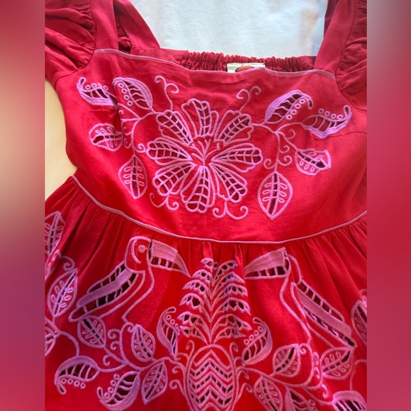 FARM Rio Red Embroidered Midi Dress - Picture 4 of 4